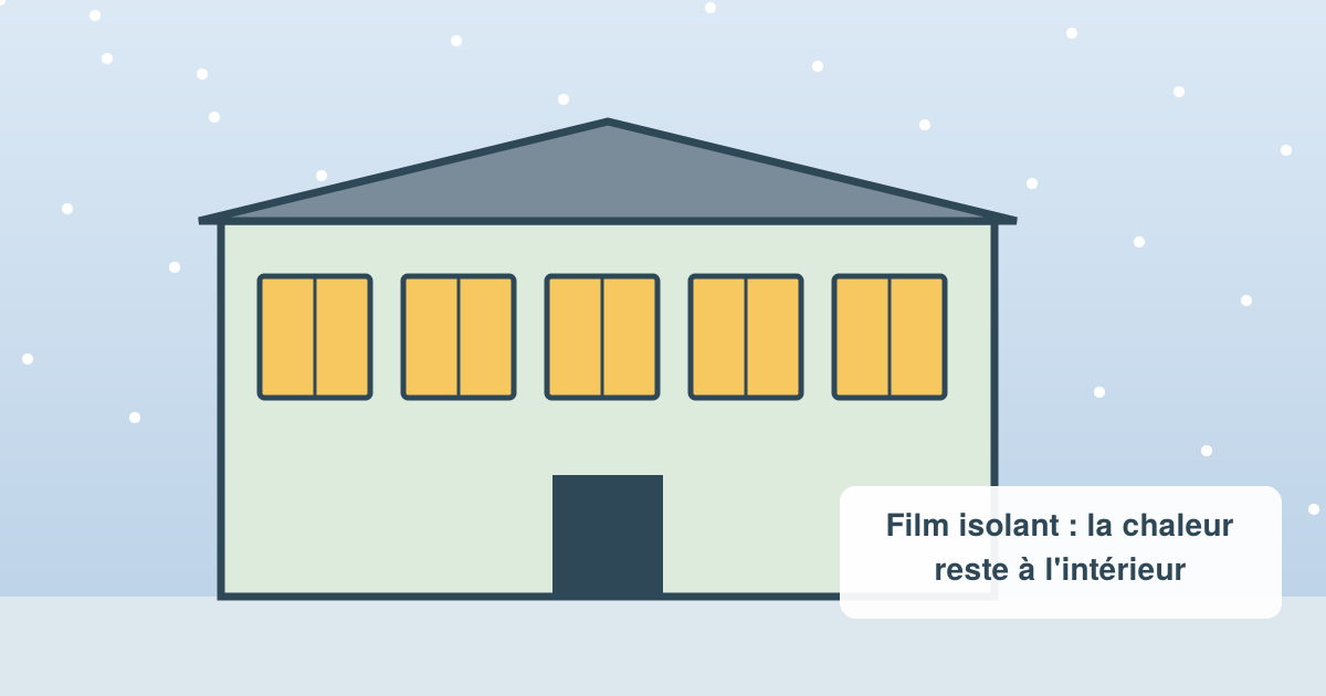 EHPAD en hiver dont les vitrages sont équipés d'un film isolant