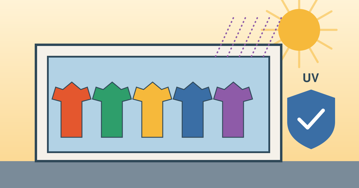 Vitrine de magasin de vêtements protégée du soleil par un film anti-UV
